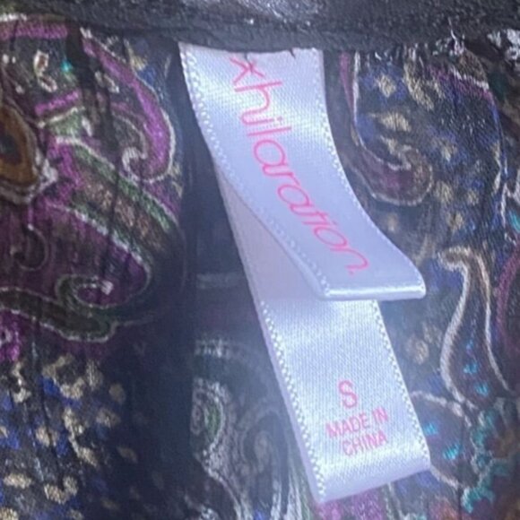 Xhilaration Womens Paisley Mini Dress-Black/Multicolor-Size Small-GUC - Picture 3 of 12